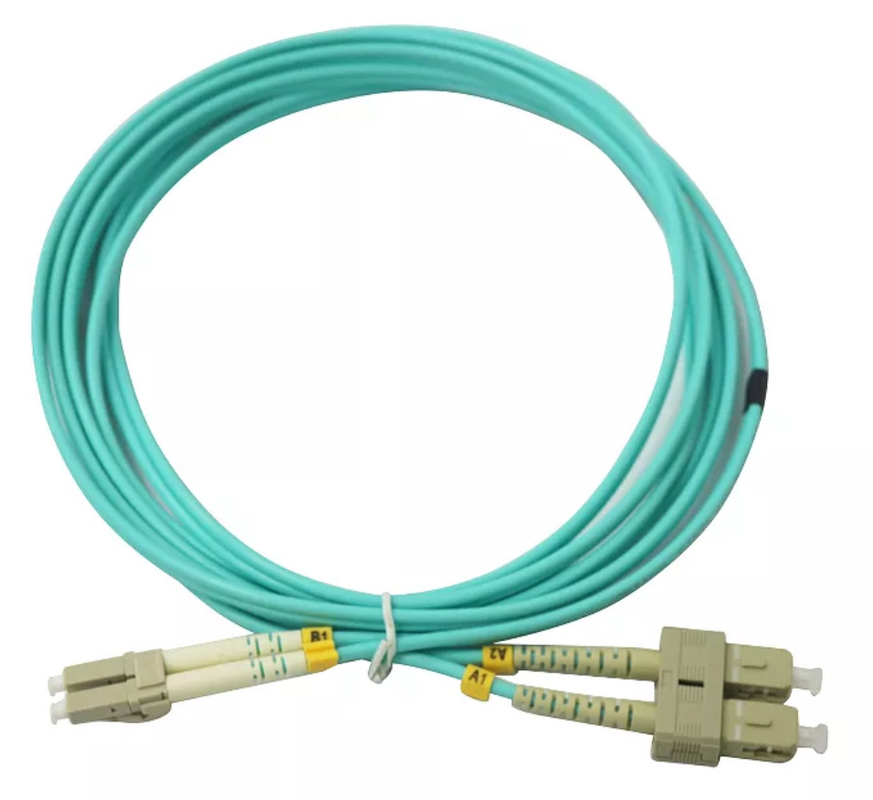 3.0mm OM3 Koord 3 Meter LC van het Vezel Optisch Flard aan Kabel van het de Vezel Optische Flard van Sc Multimode Duplex