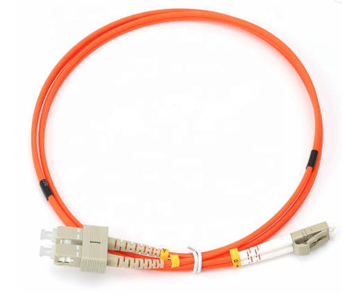2.0mm 3.0mm van het Vezel Optisch Flard Duplex Multimode 50/125 LSZH pvc van het Koordom2 Sc LC