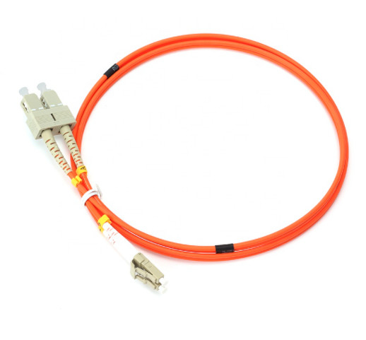 2.0mm 3.0mm van het Vezel Optisch Flard Duplex Multimode 50/125 LSZH pvc van het Koordom2 Sc LC