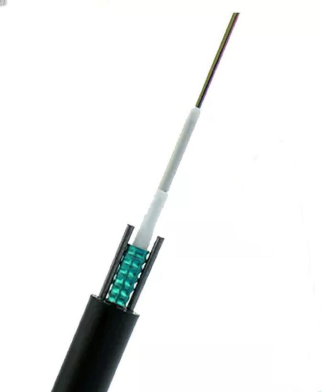 Enige Optische Kabel 24 Lid van de Kerngyxtw Unitube Sterkte Twee van de Kernvezel Parallelle Staaldraad
