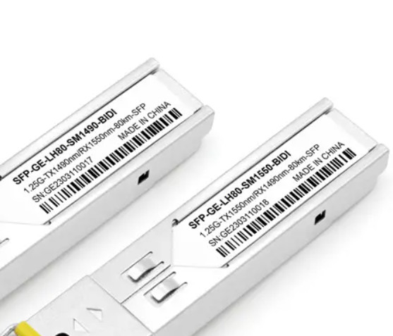 1.25G 80km SFP-de Schakelaarbidi OEM van Sc van de Vezel Optische Zendontvanger 1490/1550nm Fabrikant