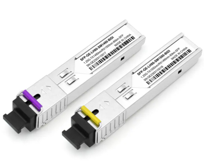 1.25G 80km SFP-de Schakelaarbidi OEM van Sc van de Vezel Optische Zendontvanger 1490/1550nm Fabrikant
