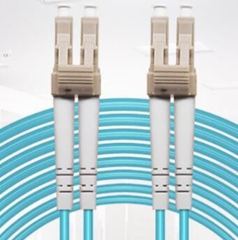 Aqua Multimode Fiber Patch Cord, Duplex het Flardkoord OM3 van LC LC
