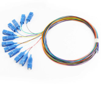 12 kernen 1M Optical Fiber Pigtail SC/UPC voor Telecommunicatie
