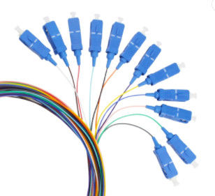 12 kernen 1M Optical Fiber Pigtail SC/UPC voor Telecommunicatie
