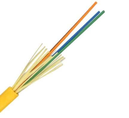 Gele Vezel Optische Kabel 14 Kern strakke buffer of losse buis binnenkabel gjfjv-14B1 9/125