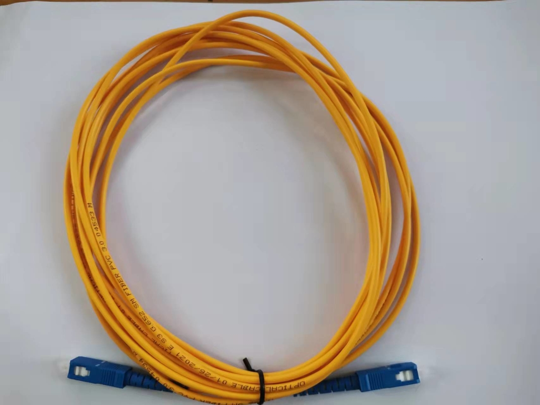 5m van het de Vezel de Optische Flard van pvc Diameter van het Koord Simplex Singlemode Sc UPC 3.0mm