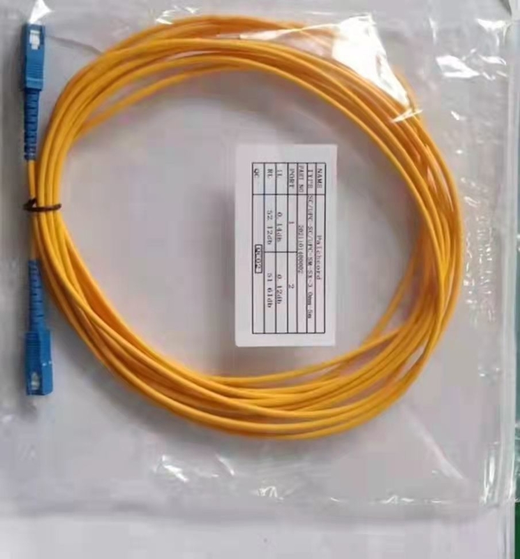5m van het de Vezel de Optische Flard van pvc Diameter van het Koord Simplex Singlemode Sc UPC 3.0mm