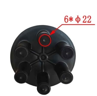 6 van de de Kabel Gezamenlijke Sluiting 24F 48F 72F 96F pp van de havens Optische Vezel ABS van PC Materiële Zwarte Kleur