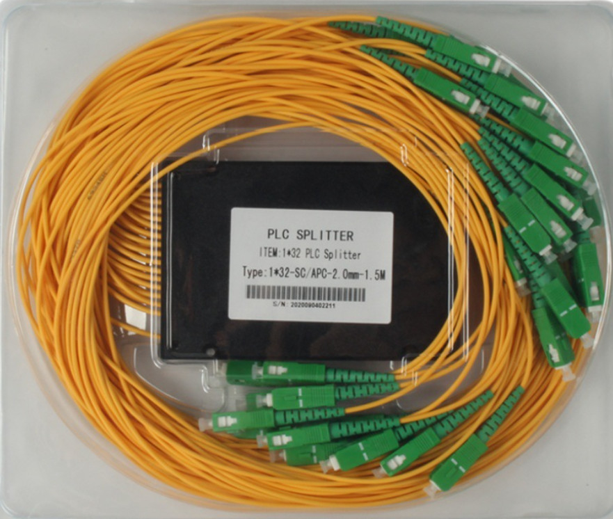 Sc-APC 1x32 Splitsers Optische Vezel voor 2.0MM Vlechten 1260nm - 1650nm-het Werklengte